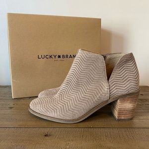 Lucky Brand Pickla Suede Booties NWT